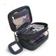 PU Leather 3 Layer Travel Toiletry Bag With Mirror