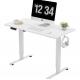 Custom White Wooden Height Adjustable Sit Stand Desk Table for 100 V/Hz Power Supply