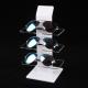 Clear White Acrylic Eyewear Display Rack Plexiglass Sunglasses Counter Shelf Display