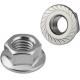 DIN6923 Hex Head Flange Nut M10 M12 Stainless Steel Serrated Spin Lock Nuts Bright Finish