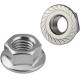 Hex Serrated Flange Nut M10 Stainless Steel Weld Hexagonal Flange Nuts Bright Polishing