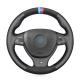 3-Spoke Wheel Custom Hand Stitching Suede Leather Steering Cover for BMW F07 F12 F13