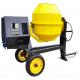Medium Sized Electric Concrete Mixer Machine 6.5HP Yellow Semi Dry