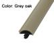 Slot Type Anti Collision D Shape Wooden Door Seal Strip Grey Oak Color 12*5mm