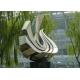 Large Polished Stainless Steel Sculpture , Outdoor Metal Sculpture For Garden