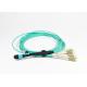 High Performance MPO/MTP 8 Core Fiber Optic MPO To LC Patch Trunk Cables