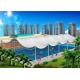 White 1050 Gram Tension Fabric Structures High Toughness Durable Custom Shape
