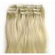 Bright Blonde Synthetic Human Hair Extensions No Chemical Processed Virgin Hair