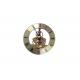 86mm Outer Diameter Stainless Steel Skeleton Clock With Gold Plating Case