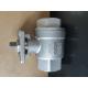 2 Piece Type Threaded Stainless Steel Ball Valve Manual / CF8M 1.4408 RPTFE 1000WOG BSPP