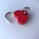Ivoduff Supply Popular pink color love lock heart shaped padlock for lovers30x39mm