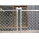 Galvanized Metal Construction Fence Panels Chain Link 75x75mm 6x12ft