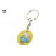 Popular Customized SS Key Chain With Epoxy Protection Logo, Round Shaped