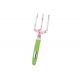 Floral garden tools green plastic handle Iron printing useful fork toys kid good