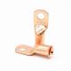 AWG Copper Tube Ring Cable Crimp Lugs , Golden Color Solder Lug Connectors