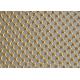 Decorative Metal Mesh Curtain Aluminum Gold 6mm X 6mm Customizable Room Divider