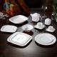 3D Design Square Porcelain Dinnerware Sets Savall HoReCa 18 Piece Porcelain Dinner Set
