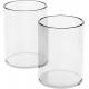 Acrylic Pen Holder 2 Pack,Clear Desktop Pencil Cup Stationery Organizer For Office Desk Accessory -Round