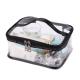 Double Zipper Transparent PVC Cosmetic Bag For Travel