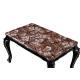Luxury Paint Carved Ebony Nordic Marble Dining Table , European Style Dining Table