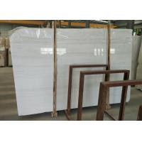 Grey Vein White Marble Tile , Popular Marble Floor And Wall Tiles / Slab