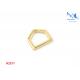 18mm Inner Size Square Metal Ring , Housetop Shape D Metal Rings For Bags