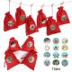 Christmas Burlap Jute Drawstring Bag Backpack Candy Pouch Bags OEM