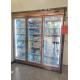 Fan Cooling Supermarket Beverage Showcase With Glass Doors Air Cooled Remote Fridge