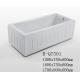 Rectangle Freestanding Acrylic Bathtub With Two Side Skirts non slip for Adults
