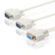 DB9 Y Splitter RS232 RJ45 Cable 30cm 9 Pin 1 Female To 2 Male Serial