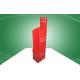 Red Cardboard Dump Bins , Cardboard Display Units For Christmas Gifts