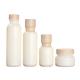 110ml 47/400 Screw Cap Glass Cosmetic Bottles Jars With Bamboo Lids 47mm