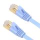 4 Ft Cat6 Flat Ethernet Lan Cables Blue With Gold Shielded Snagless Rj45 Connectors