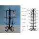 Rotating Spinner Metal Table Top Display Stands With 12 Hooks 3 Tiers Square Shape