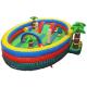 Tropical Style Kids Blow Up House / Toddler Jump House 7.3x6x2m