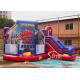 6x5m kids spiderman inflatable jumping castle with slide for sale price from