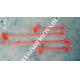 Red Painted Metal Earth Screw Ground Anchors For Retaining Walls