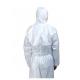 SMS Disposable Protective Gowns , Breathable White Disposable Coveralls