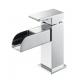 Waterfall Wash Basin Faucet LED light Hot and Cold Water Supply