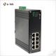 IEEE 802.3az 8 Port Industrial Network Switch Din Rail Sfp Poe Injector