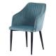 Pu Leather Fabric Metal Tube H89cm High Back Dining Room Chairs