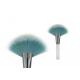 Durable Blue Hair Cosmetic Angled Blush Brush With Large Fan Shaped