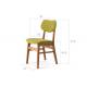 Customized Breakfast Solid Wood Dining Chairs High Back Environmental Friendly