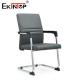 Mid Back Executive Leather Office Chair With Metal Base And Armrests
