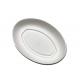 Oval 262.5x197x20.1mm Biodegradable Sugarcane Bagasse Plates