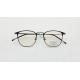 Women's Men's Metal Browline Eye Glasses with Clear Lens Stainless Steel Optical Frame Fashion outdoor reading glasses