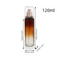 Empty Square 120ml Lotion Glass Bottles Spray Pump 4 Oz Amber Glass Bottles