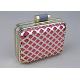 Geometric Pattern Silver Sparkly Clutch Bag , Dot Pattern Metallic Clutch Handbags