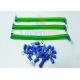Safety Fashionable Coiled Security Tethers Transparent Green Spring With Two Eyelets