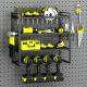 4 Drill Slots Wall Mount Garage Storage Power Tool Organizer with 4 Layers and 4 Layers